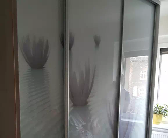 szafa ze wzorem na drzwiach